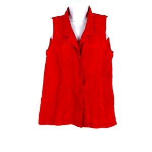 The Limited Silk collared sleeveless blouse L